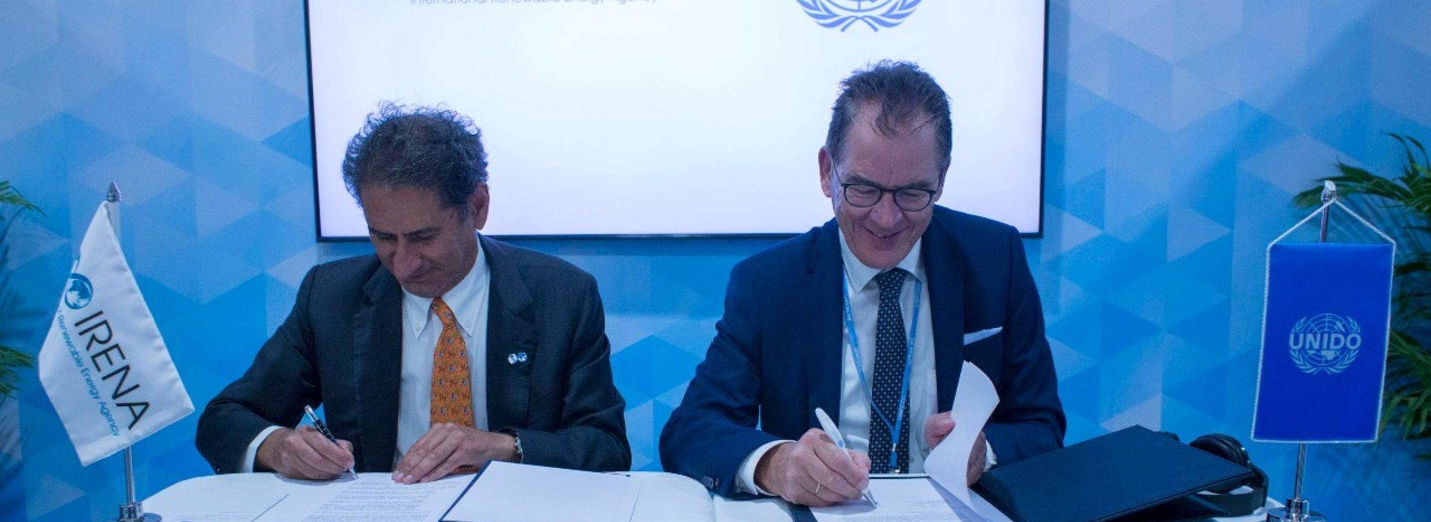 IRENA and UNIDO support a global energy transition through green hydrogen